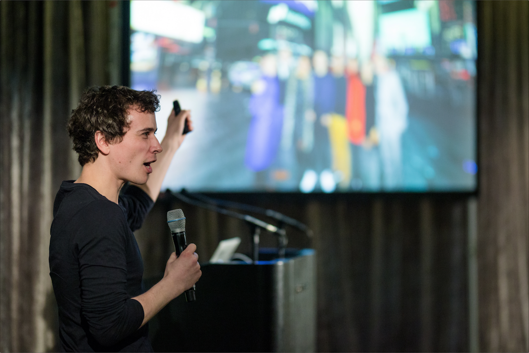 Nicholas Oliver speaking at Founders Factory
